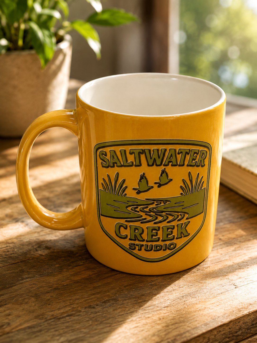 Custom photo mug — golden retriever personalised sublimation print
